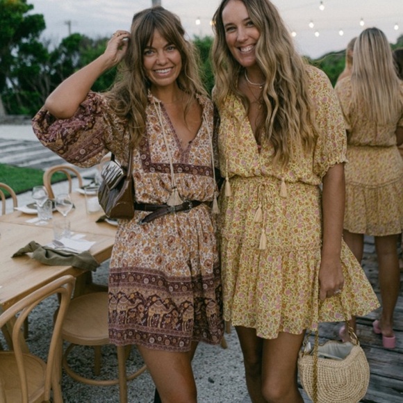 SPELL RARE sundown boho mini dress NWT - Picture 3 of 11